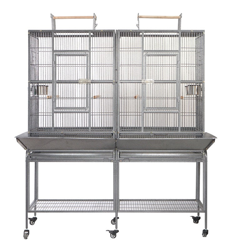 YES4PETS XL 184 cm Bird Cage Pet Parrot Aviary  Perch Castor Wheel Removable Divider - Pet And Farm 