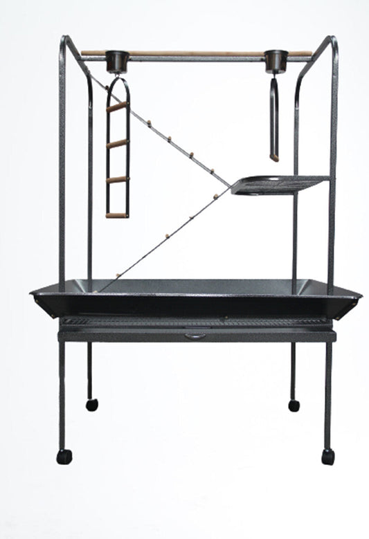 YES4PETS XXL Bird Cage Parrot Playpen Gym Toy Stand With Swing Ladders On Wheels - Pet And Farm 