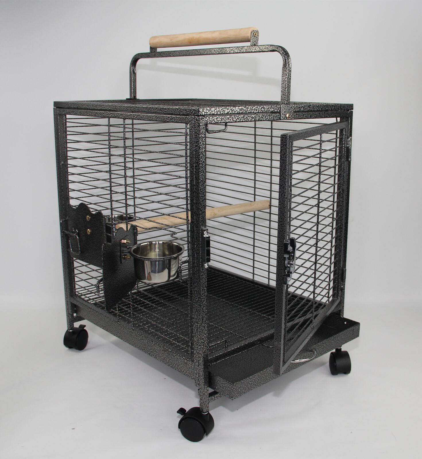 YES4PETS Small Bird Transport Budgie Cage Parrot Aviary Carrier With Wheel - Pet And Farm 
