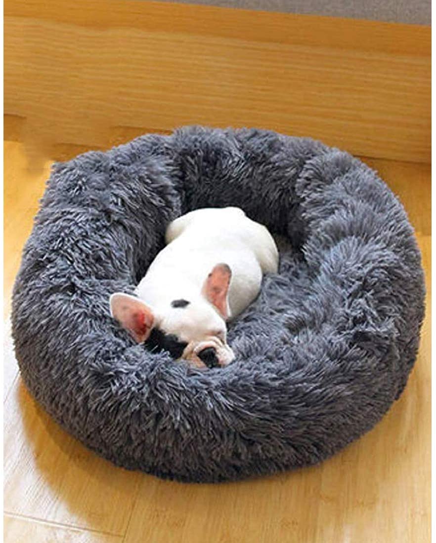 Soft Dog Bed Round Washable Plush Pet Kennel Cat Bed Mat Sofa Small 50cm - Pet And Farm 