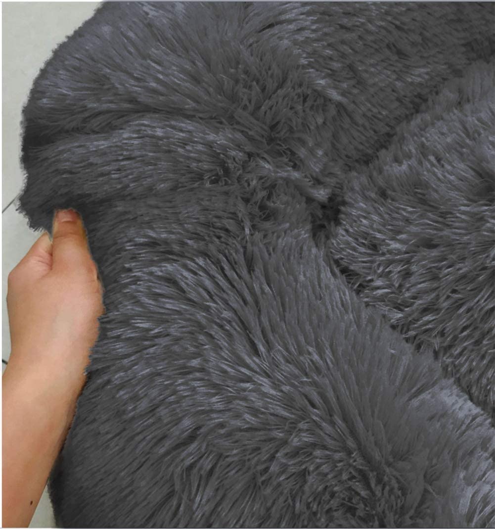 Soft Dog Bed Round Washable Plush Pet Kennel Cat Bed Mat Sofa Medium 60cm - Pet And Farm 