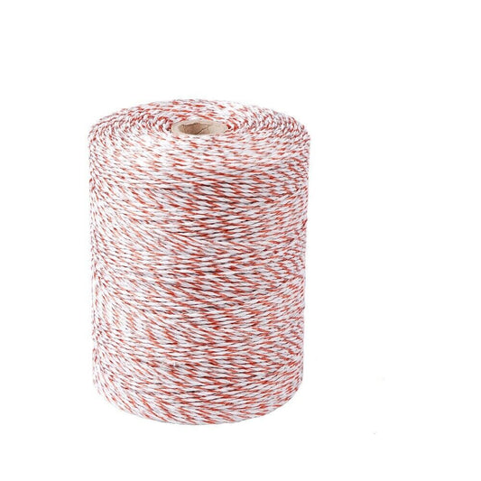 500m Roll Polywire Electric Fence Stainless Steel Poly Wire Energiser Insulator - Pet And Farm