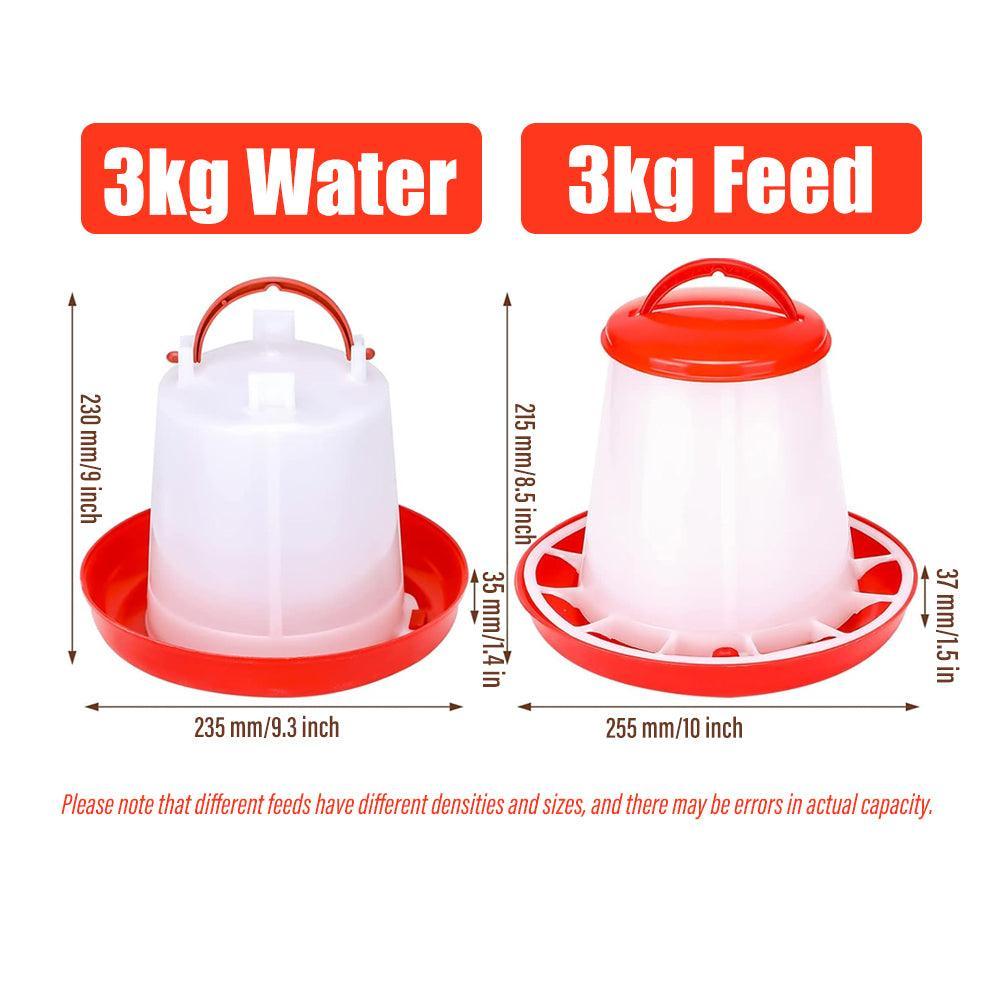 Durable Poultry Feeder and Waterer for Chicken and Chook Farming Use - Feeder - Pet And Farm 