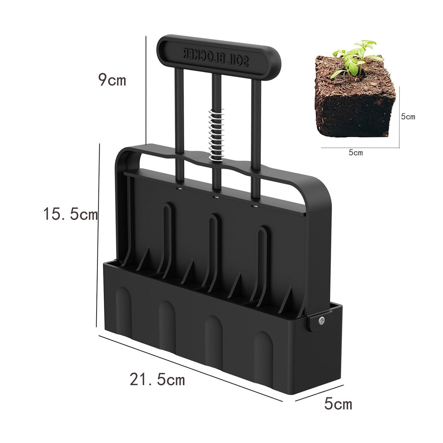 5x5 Soil Block Maker - Durable Handheld Gardening Tool for Seed Starting - Pet And Farm 