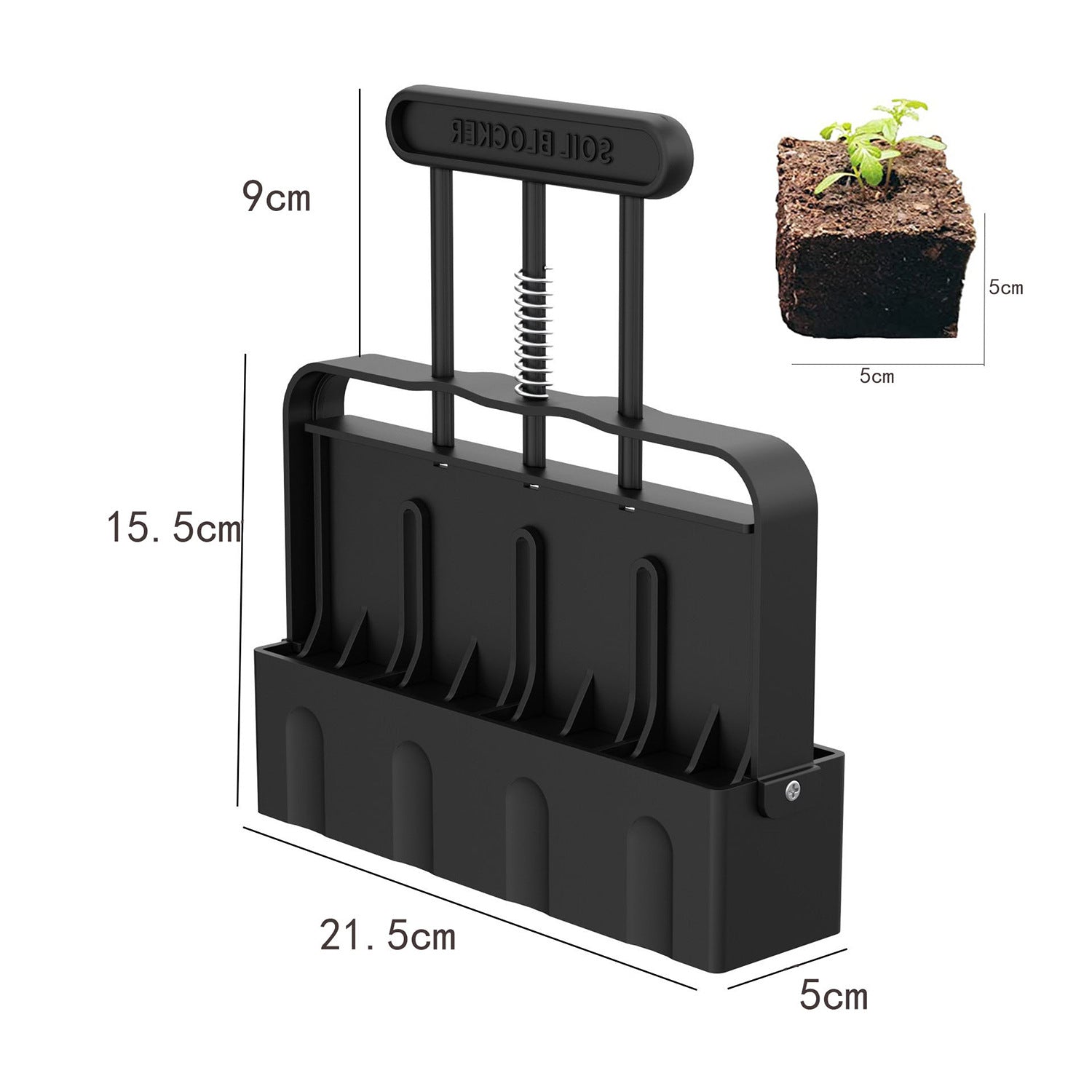5x5 Soil Block Maker - Durable Handheld Gardening Tool for Seed Starting - Pet And Farm 