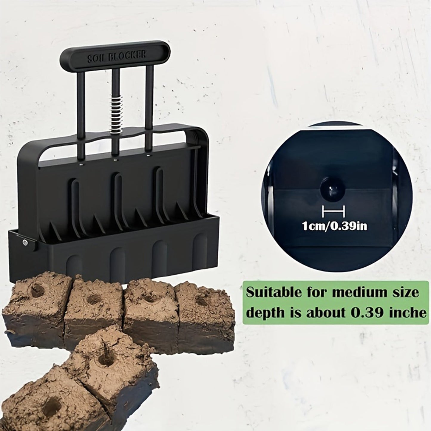 5x5 Soil Block Maker - Durable Handheld Gardening Tool for Seed Starting - Pet And Farm 
