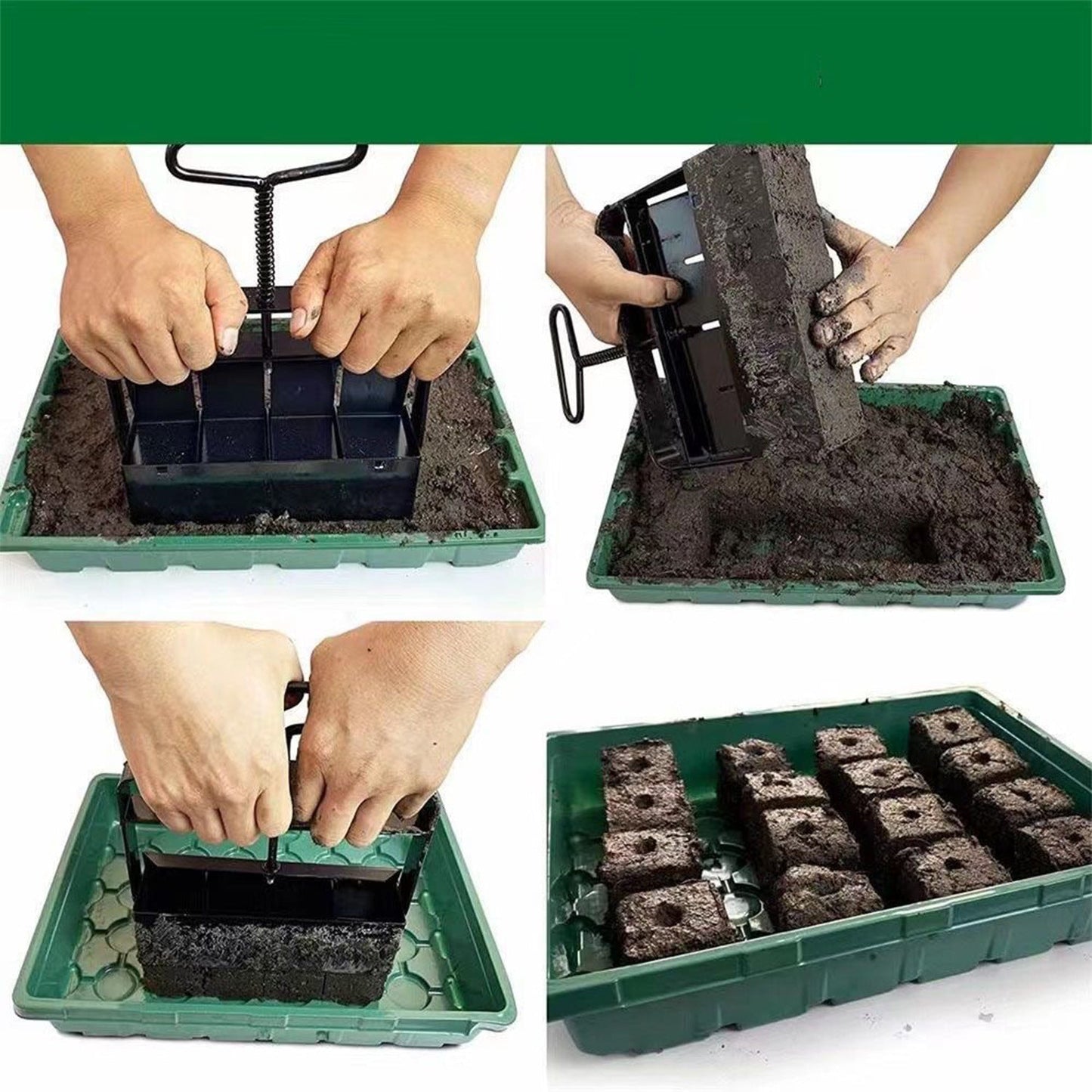 5x5 Soil Block Maker - Durable Handheld Gardening Tool for Seed Starting - Pet And Farm 