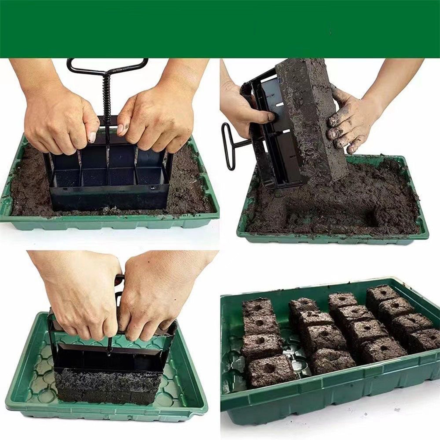 5x5 Soil Block Maker - Durable Handheld Gardening Tool for Seed Starting - Pet And Farm 