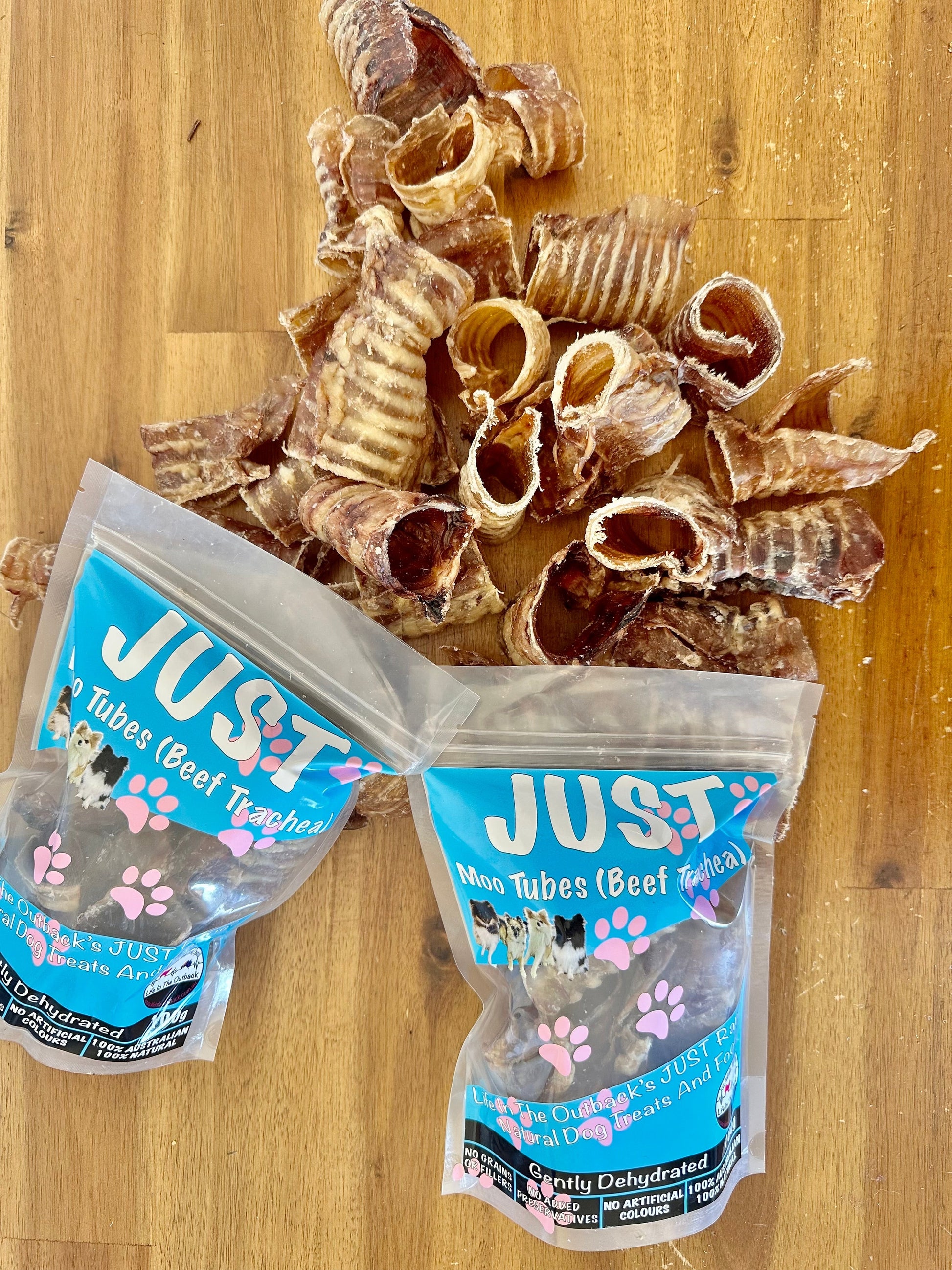 1x Just Moo Tubes ( Beef Trachea ) - Pet And Farm 