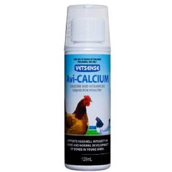 Vetsense Avi-Calcium 125ml - Pet And Farm 