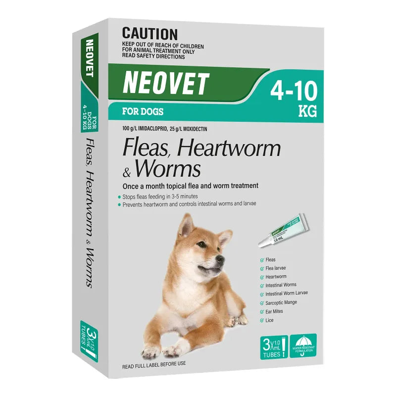 Neovet Flea and Worming For Dogs 3Pk - Pet And Farm 