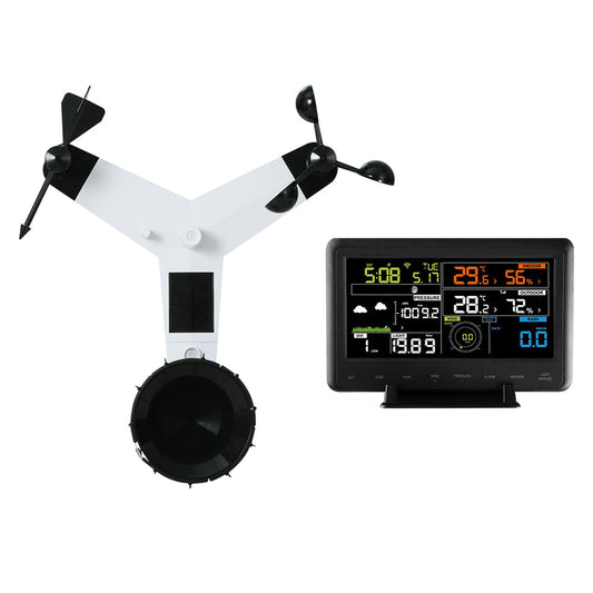 Devanti Weather Station Indoor Outdoor Wireless WiFi Professional Solar Sensor - Pet And Farm