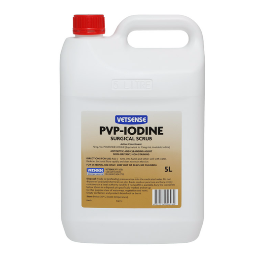 Vetsense PVP-Iodine Surgical Scrub 5L - Pet And Farm