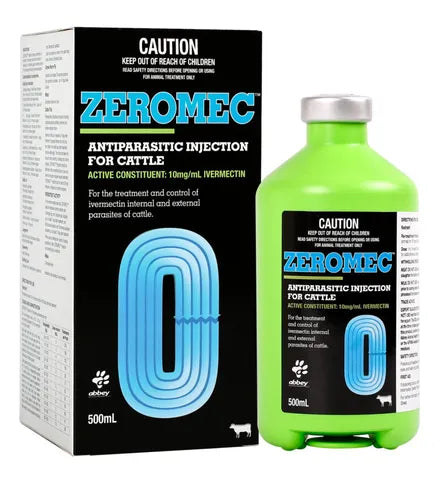 ZEROMEC Antiparasitic Injection for Cattle 500ml - Pet And Farm 
