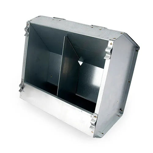 Twin Compartment Feeder with Lid – External Cage Hanging - Pet And Farm 