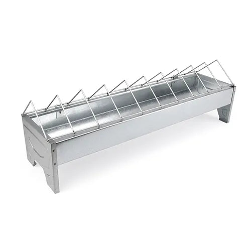 Poultry Galvanised Feed Trough - Pet And Farm