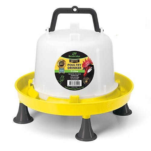 Bainbridge Supreme Poultry Drinker with Handle & Legs -5L - Pet And Farm