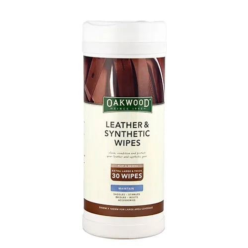 Oakwood Leather Synthetic Wipes x 30 - Pet And Farm