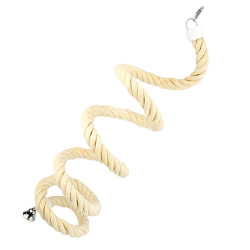 Bird Toy Sisal Boing Rope With Bell - Pet And Farm
