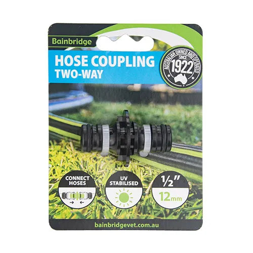 12mm Hose Coupling Two Way - Pet And Farm
