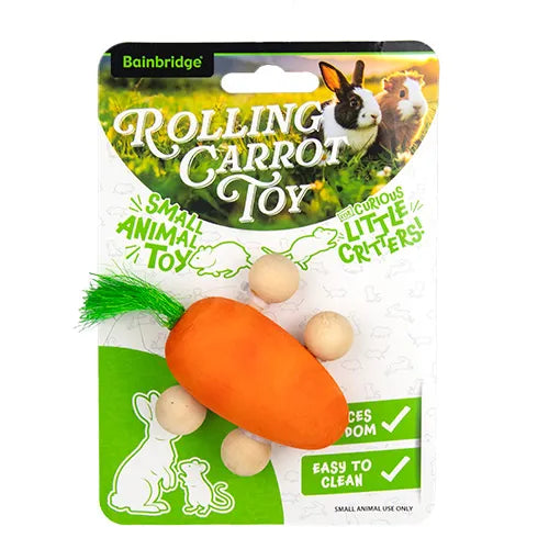 Small Animal Toy Rolling Carrot - Pet And Farm 