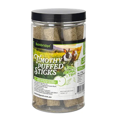 Small Animal Treat Timothy Puffed Stick 170g - Pet And Farm 