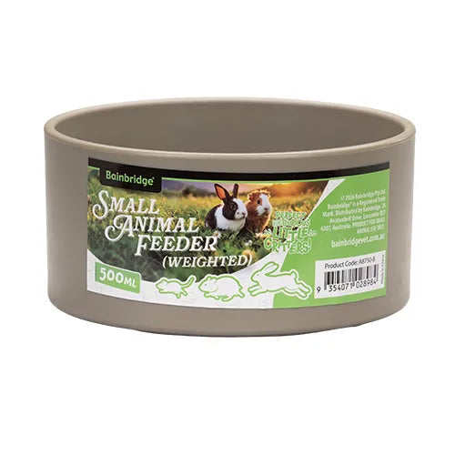 Small Animal Feeder Bowl Weighted Round