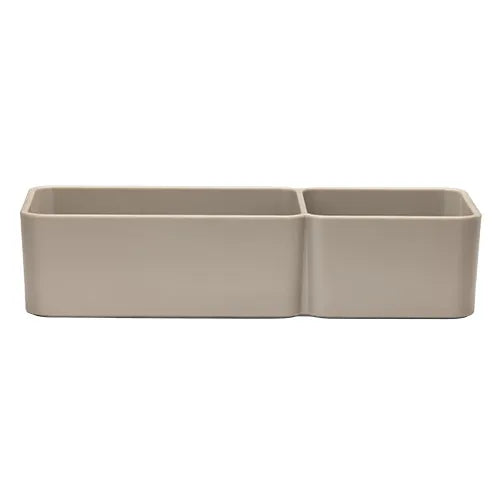 Small Animal Feeder Bowl Weighted Double Rectangular