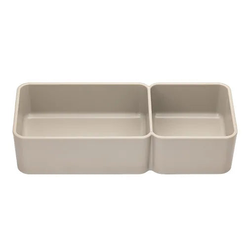 Small Animal Feeder Bowl Weighted Double Rectangular