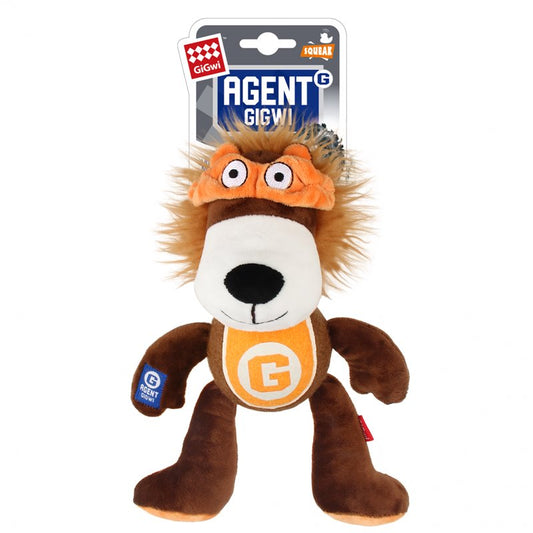 GiGwi Agent Lion Plush And Tennis Ball With Squeaker - Pet And Farm