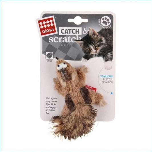 Gigwi Catch & Scratch Chipmunk with Catnip - Pet And Farm