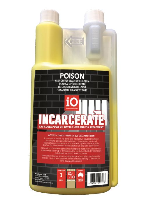 iO Incarcerate Pour-on Cattle Lice And Fly Treatment