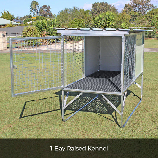 Aussie Dog Kennels Raised Dog Kennel - Pet And Farm