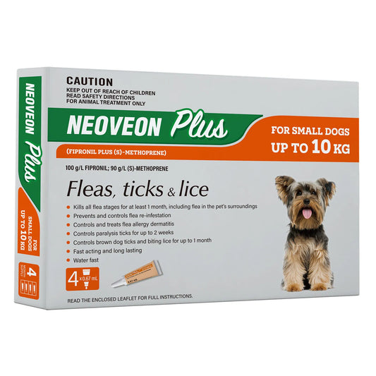 Neoveon Plus Dog Flea and Tick 4pk