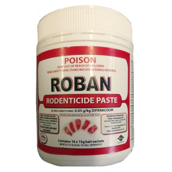 Roban Rodenticide Paste 16 x 15g bait sachets. – Equine And Pet