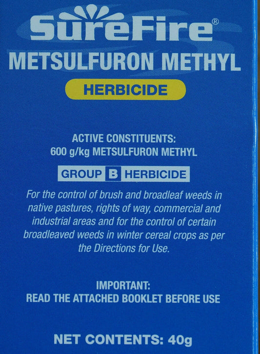 Surefire Metsulfuron 600 Herbicide - Pet And Farm