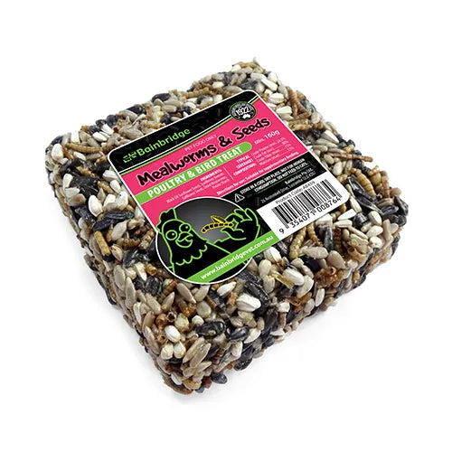 Poultry/Bird Treat Block Mealworms & Seeds - Pet And Farm 