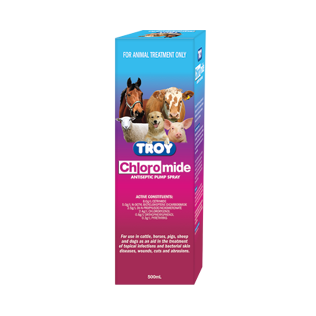 Troy Chloramide Antiseptic Spray 500ml - Pet And Farm 