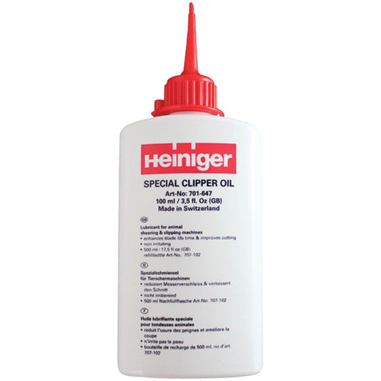 Clipper Blade Oil Heiniger 100ml - Pet And Farm