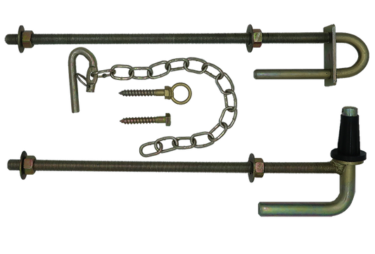 400mm Field Gate Hinge Set With Field Gate Screw Latch - Pet And Farm 