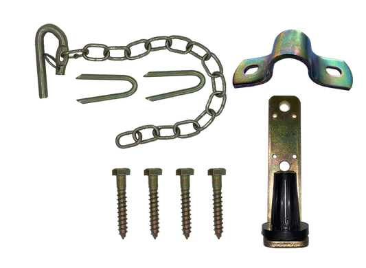 Ezy-Fix Gate Hinges Set With Staple Latch - Pet And Farm
