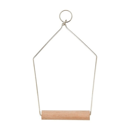 Bird Toy Triangle Wire Swing W/wooden Perch - Pet And Farm