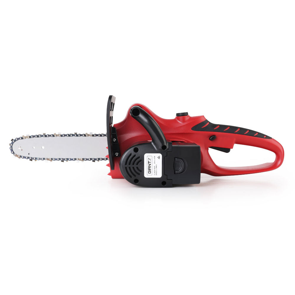 Giantz 20V Cordless Chainsaw - Black and Red - Pet And Farm 