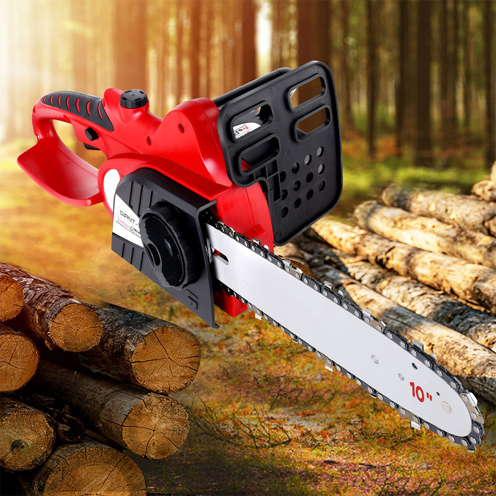 Giantz 20V Cordless Chainsaw - Black and Red - Pet And Farm 