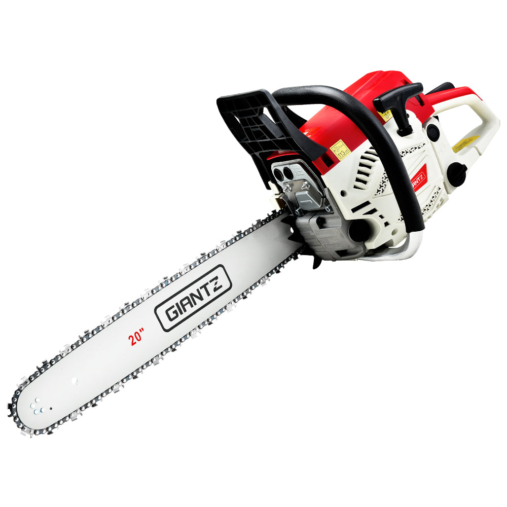 Giantz 62CC Chainsaw Commercial Petrol 20" Bar E-Start 20 Bar Pruning Chain Saw - Pet And Farm 