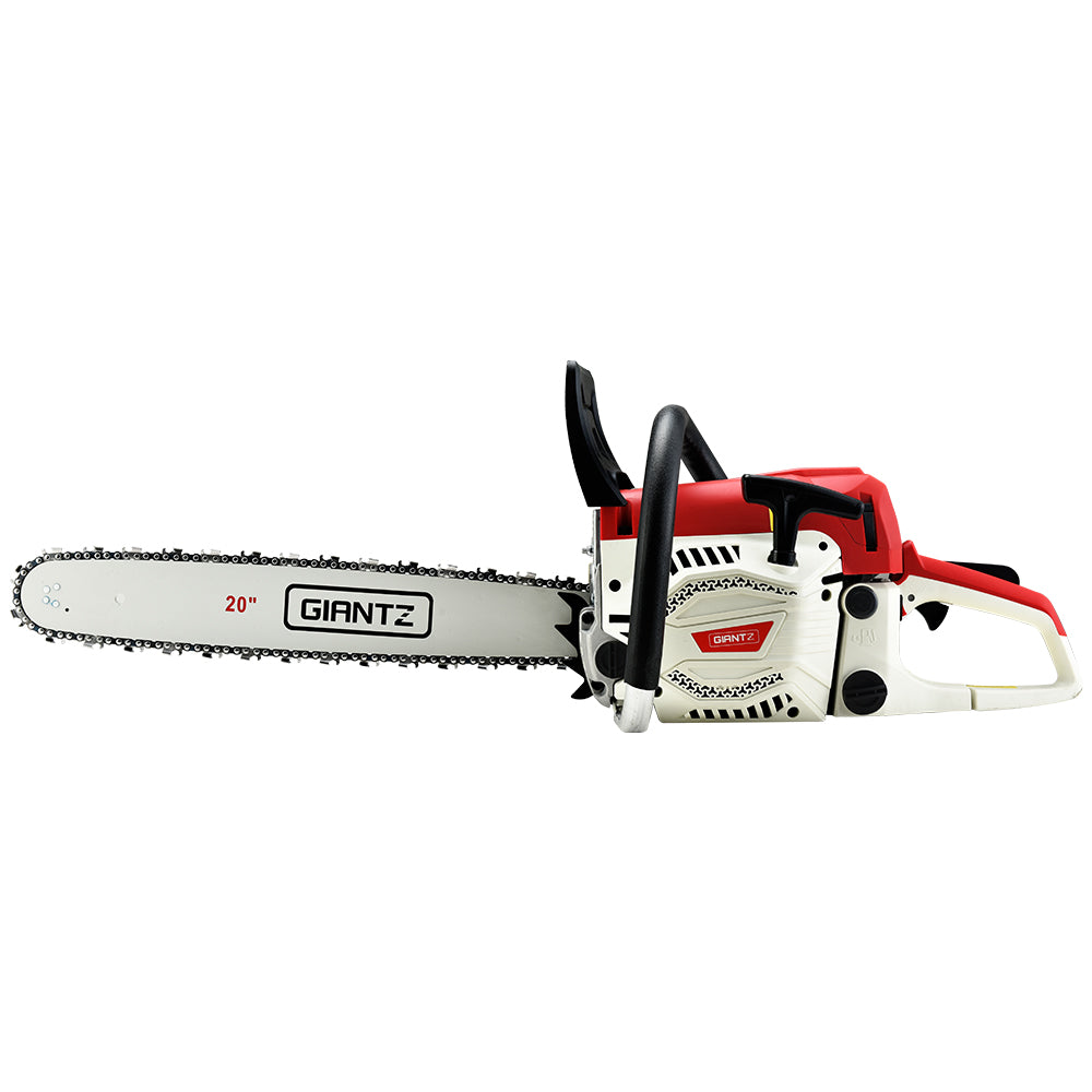 Giantz 62CC Chainsaw Commercial Petrol 20" Bar E-Start 20 Bar Pruning Chain Saw - Pet And Farm 