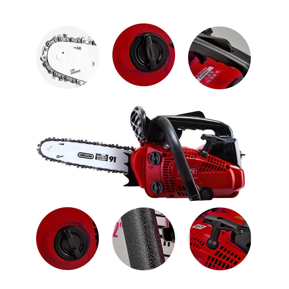 Giantz Chainsaw Chainsaws 10” Oregon Petrol Cordless 25cc Top Handle Chains Saw - Pet And Farm 