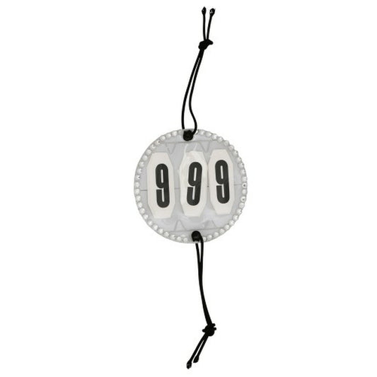 Crystal Three Number Holder w/Elastic Ties & Numbers - Pet And Farm