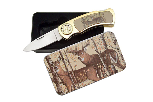 Doe & Deer Decorative Folder Knife in Tin - Pet And Farm 