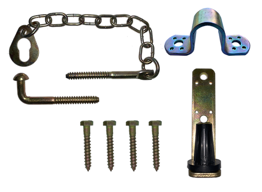Ezy-Fix Gate Hinge Set With Mushroom Latch - Pet And Farm